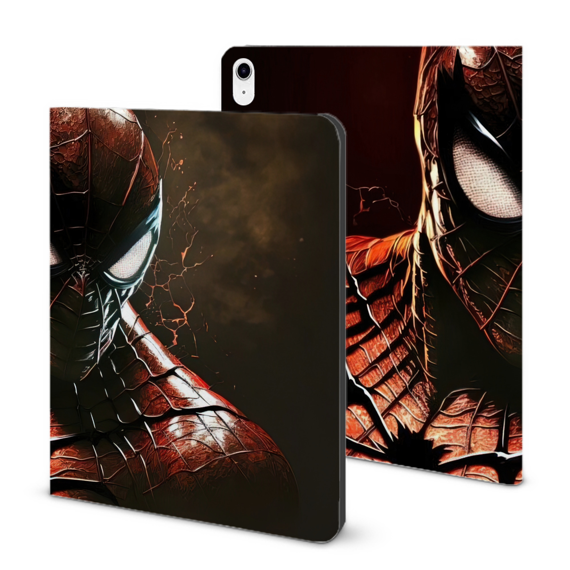 （画像用） Spider Man スパイダーマン IPad ケース ブック型 PUレザー TPU 耐衝撃 軽量 薄型 ペン収納なし 全面保護 IPad 各モデル対応